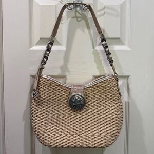BRIGHTON decorative straw handbag